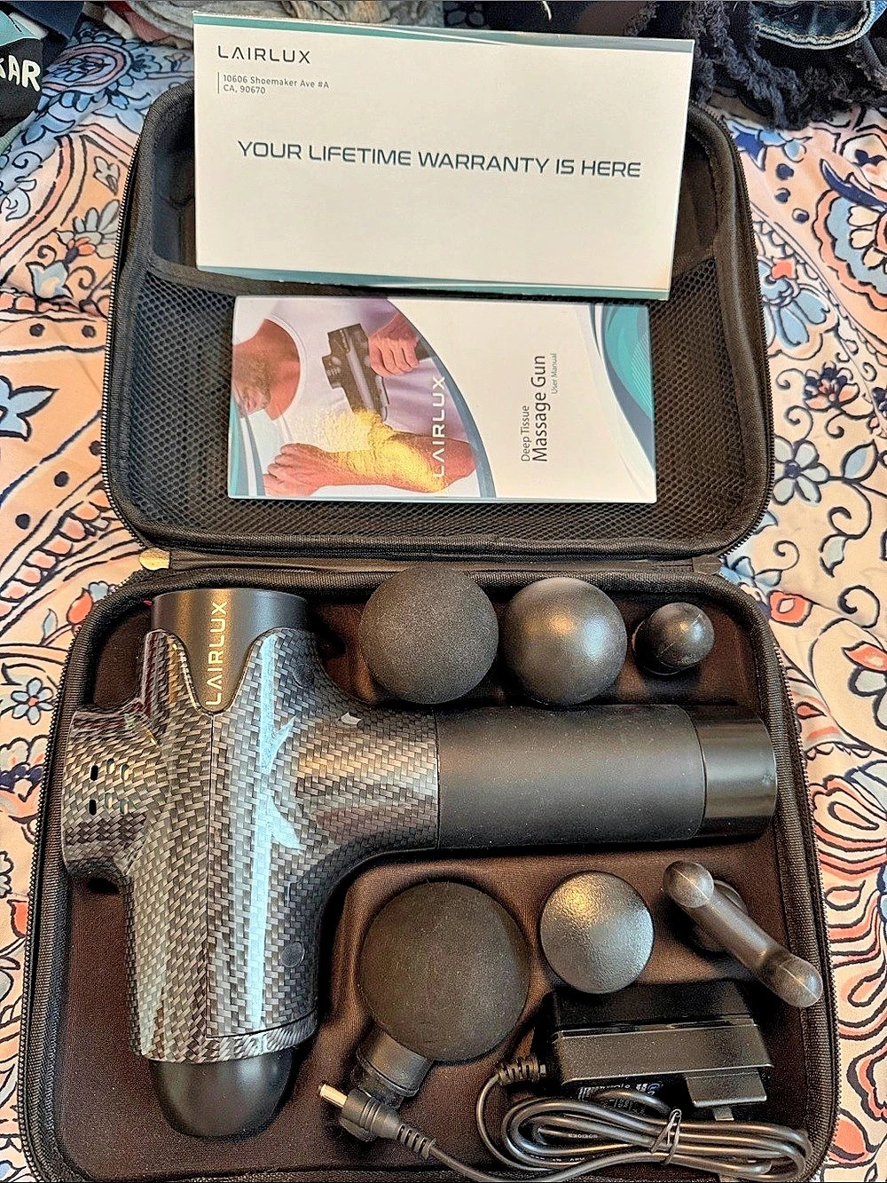 Lairlux Deep Tissue Massage Gun Black Like New